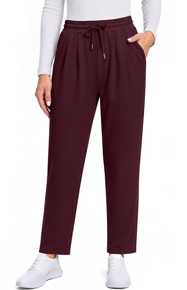 Fantaslook Women Joggers Pants High Waisted Drawstring Tapered Sweatpants Pleated Workout Lounge Pants with Pockets