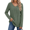 Fantaslook Long Sleeve Shirts for Women V Neck Lightweight Sweaters Casual Fall Tunic Tops Fashion Spring Clothes