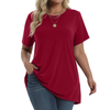 Fantaslook Plus Size Womens Tunic Tops Short Sleeve Casual Floral Shirts Swing Flare Dressy Blouses