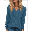 Fantaslook V Neck Long Sleeve Shirts for Women Dressy Casual Fall Tops Lightweight Tunic Pullover Fashion Clothes