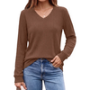 Fantaslook Long Sleeve Shirts for Women V Neck Dressy Casual Tops Lightweight Tunic Pullover Fall Work Outfits
