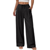 Fantaslook Wide Leg Pants for Women High Waisted Drawstring Pleated Trousers Pants Summer Casual Work Pants with Pockets