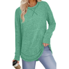 Fantaslook Lightweight Sweatshirts for Women Long Sleeve Crew Neck Tops Casual Curved Hem Shirts
