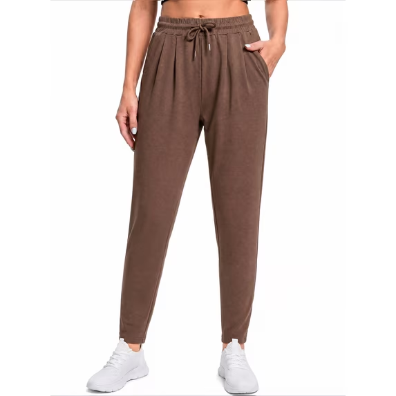 Fantaslook Women Joggers Pants High Waisted Drawstring Tapered Sweatpants Pleated Workout Lounge Pants with Pockets