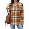 Fantaslook V Neck Button Sweatshirt for Women Pullover Long Sleeve Shirts Fall Fashion Tunic Tops