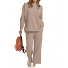 Fantaslook Two Piece Sets for Women Fall Travel Vacation Outfits Wide Leg Pants Lounge Sets Dressy Matching Sets Womens Sweatsuits