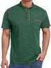 Thrilos Mens Henley Shirts Short Sleeve Casual Tops Lightweight Pullover Shirt Button Cotton T-Shirt with Pocket