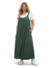 WellSize Plus Size Jumpsuits for Women Adjustable Straps Loose Overalls Long Rompers With Pockets