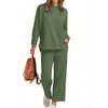 Fantaslook Two Piece Sets for Women Fall Travel Vacation Outfits Wide Leg Pants Lounge Sets Dressy Matching Sets Womens Sweatsuits