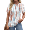Fantaslook Womens Summer Tops Dressy Casual Short Sleeve Shirts Crew Neck Tunic Floral Blouses
