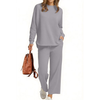 Fantaslook Two Piece Sets for Women Fall Travel Vacation Outfits Wide Leg Pants Lounge Sets Dressy Matching Sets Womens Sweatsuits