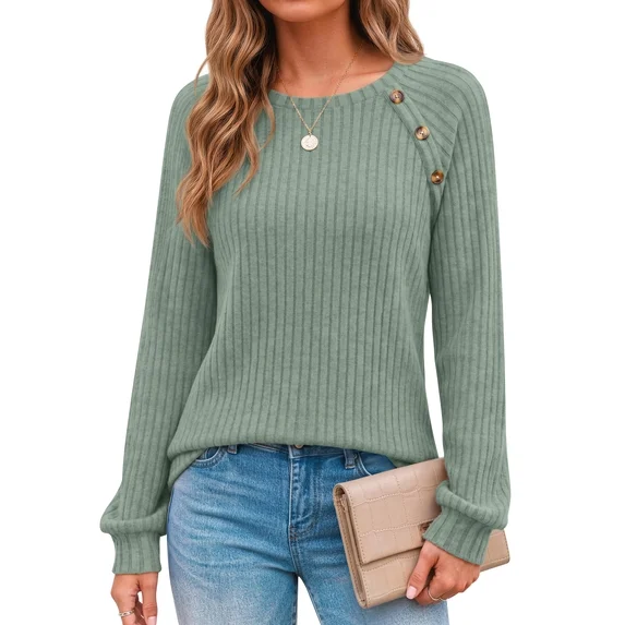 Fantaslook Womens Long Sleeve Shirts Casual Tunic Tops Work Dressy Blouses Fall Sweaters
