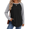 Fantaslook Color Block Long Sleeve Shirts for Women Lightweight Fall Sweaters Dressy Casual Tunic Tops
