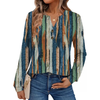 Fantaslook V Neck Henley Blouses for Women Dressy Fall Tops Long Sleeve Shirts Fashion Clothes