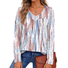 Fantaslook Womens Tops Dressy Casual Pleated Blouses V Neck Long Sleeve Shirts Fall Tunic Tops