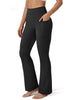 VivaYoga Flare Yoga Pants for Women High Waisted Leggings Tummy Control Workout Pants No Front Seam Trousers with Pockets