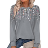 Fantaslook Plus Size Womens Long Sleeve Shirts Fall Tunic Tops Casual Crewneck Floral Blouses