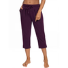 Fantaslook Women Capri Pants High Waisted Drawstring Summer Yoga Pants Workout Cropped Joggers Lounge Pants with Pockets