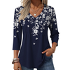 Fantaslook 3/4 Length Sleeve Womens Tops Dressy Casual Boho Blouses V Neck Pleated Tunic Tops Work Shirts