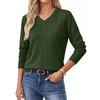 Fantaslook Knit Sweater for Women Long Sleeve V Neck Fall Tops Trendy Lightweight Pullover Work Shirts