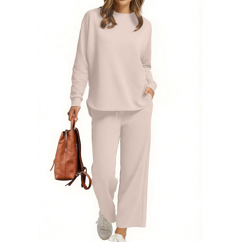 Fantaslook Two Piece Sets for Women Fall Travel Vacation Outfits Wide Leg Pants Lounge Sets Dressy Matching Sets Womens Sweatsuits