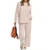 Fantaslook Two Piece Sets for Women Fall Travel Vacation Outfits Wide Leg Pants Lounge Sets Dressy Matching Sets Womens Sweatsuits