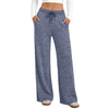 Fantaslook Womens Wide Leg Pants High Waist Drawstring Casual Lounge Pant Soft Stretchy Flowy Palazzo Pants with Pockets for Daily Work Travel