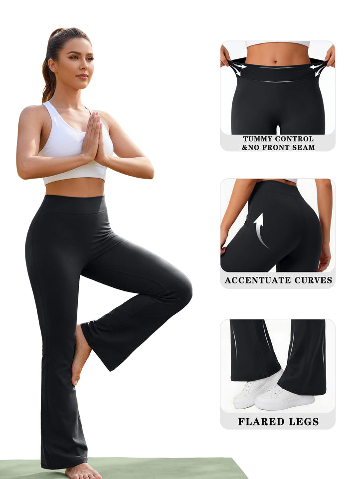LovinYOGA Womens Flare Yoga Pants High Waisted Bootcut Leggings No Front Seam Buttery Soft Leggings for Workout Gym Casual