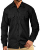 Thrilos Mens Long Sleeve Work Shirts Casual Button Up Shirts Quick Dry Business Tops with 2 Pockets