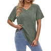 Fantaslook Women Tops V Neck Short Sleeve Shirts Dressy Casual Summer Tops Fashion Tunic Blouses