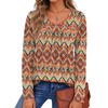 Fantaslook Womens Tops Dressy Casual Pleated Blouses V Neck Long Sleeve Shirts Fall Tunic Tops