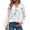 Fantaslook V Neck Henley Blouses for Women Dressy Fall Tops Long Sleeve Shirts Fashion Clothes