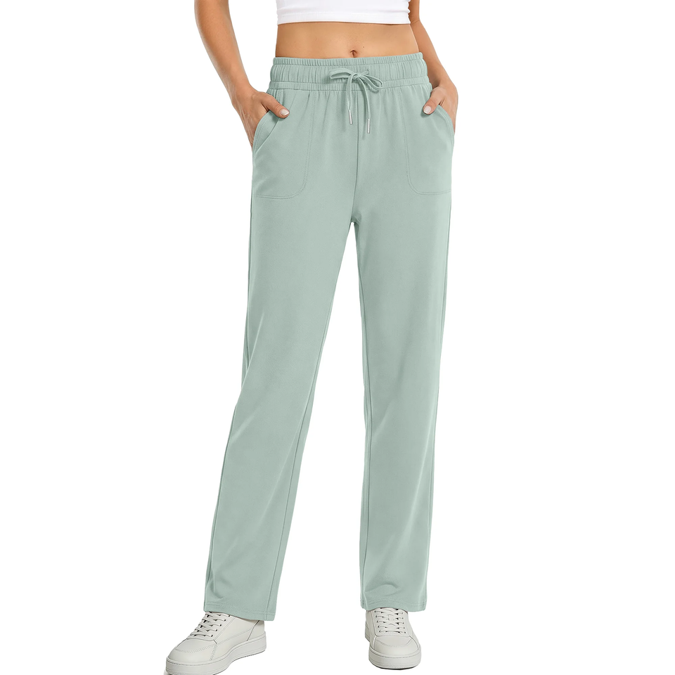 Fantaslook Womens Pants Stretch Knit Casual Lounge Pants Drawstring Athletic Work Pants with Pockets