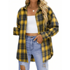 Fantaslook Plaid Flannel Shirts for Women Oversized Long Sleeve Button Down Shirts Blouses Tops