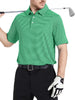 Thrilos Striped Golf Polo Shirts for Men Short Sleeve Performance Polo Dry Fit Print Casual Golf Shirts