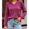 Fantaslook Long Sleeve Shirts for Women V Neck Dressy Casual Tops Lightweight Tunic Pullover Fall Work Outfits