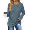 Fantaslook Womens Tops Textured Long Sleeve Shirts Casual Fall Tops Lightweight Pullover