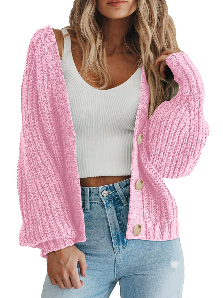 Fantaslook Knit Cardigan for Women Long Sleeve Open Front Sweaters Button Down Tops Casual Trendy Fall Outfits
