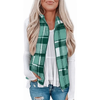 Fantaslook Women Plaid Outwear Vest Lightweight Sleeveless Jackets Zipper Fall Winter Coats with Pockets