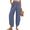 Fantaslook Capri Pants for Women Wide Leg Sweatpants Harem Palazzo Baggy Pants with Pockets