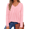 Fantaslook Womens Tops Dressy Casual Pleated Blouses V Neck Long Sleeve Shirts Fall Tunic Tops