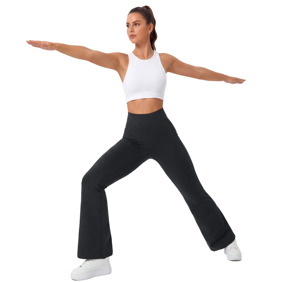 LovinYOGA Womens Flare Yoga Pants High Waisted Bootcut Leggings No Front Seam Buttery Soft Leggings for Workout Gym Casual