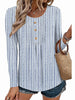 Fantaslook Womens Tops Dressy Casual Button Pleated Blouses Long Sleeve Shirts Fall Fashion Tunic Tops