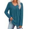 Fantaslook Long Sleeve Shirts for Women V Neck Lightweight Sweaters Casual Fall Tunic Tops Fashion Spring Clothes