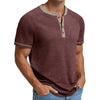 GENTS BLISS Henley Men Shirts Short Sleeve T-shirts for Men Crew Neck Color Block Men Shirts
