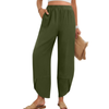 Fantaslook Capri Pants for Women Wide Leg Sweatpants Harem Palazzo Baggy Pants with Pockets
