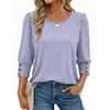 Fantaslook Womens Tops 3/4 Sleeve with Buttons Dressy Casual Blouses Summer Shirts Beach Vacation Trendy Clothes