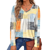 Fantaslook Womens Tops Dressy Casual Pleated Blouses V Neck Long Sleeve Shirts Fall Tunic Tops