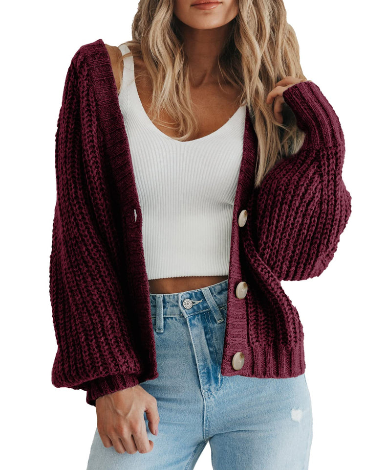 Fantaslook Knit Cardigan for Women Long Sleeve Open Front Sweaters Button Down Tops Casual Trendy Fall Outfits