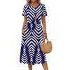Fantaslook Summer Short Sleeve Midi Dresses for Women Casual Floral T Shirt Dresses Flowy Beach Sundress with Pockets